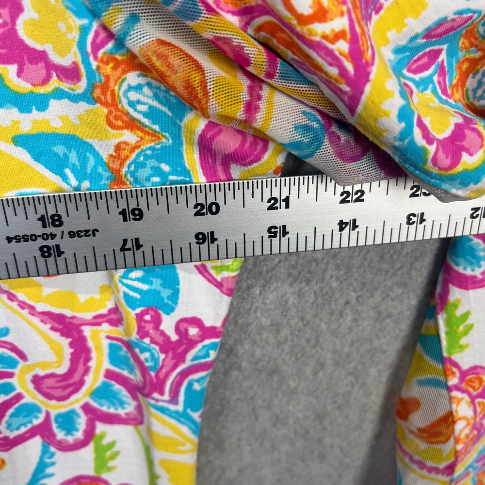 IBKUL Paisley Long Sleeve Dress Womens L Multi Color UV 50 Cooling Mesh EUC - Picture 7 of 9
